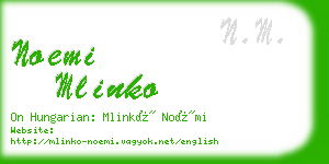 noemi mlinko business card